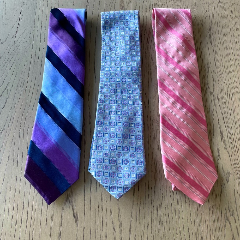 Men’s 3 Tie Lot - Ike Behar & Ted Baker